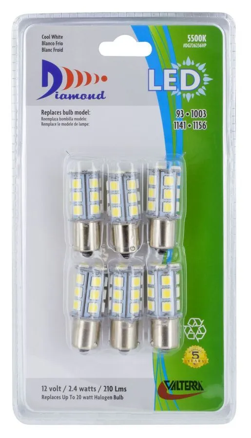 LED BULB 1141 BRIGHT WH 6/pk